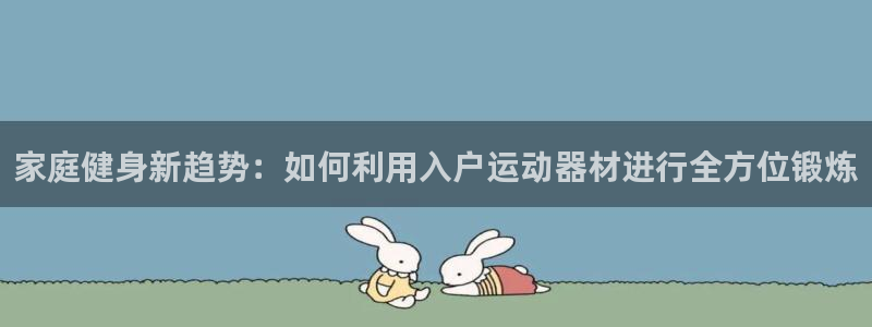 BWIN官方平台体育:家庭健身新趋势:如何利用入户运动器材进